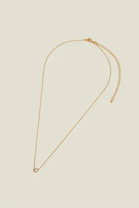 Accessorize - Collana in acciaio inossidabile con ciondolo luccicante