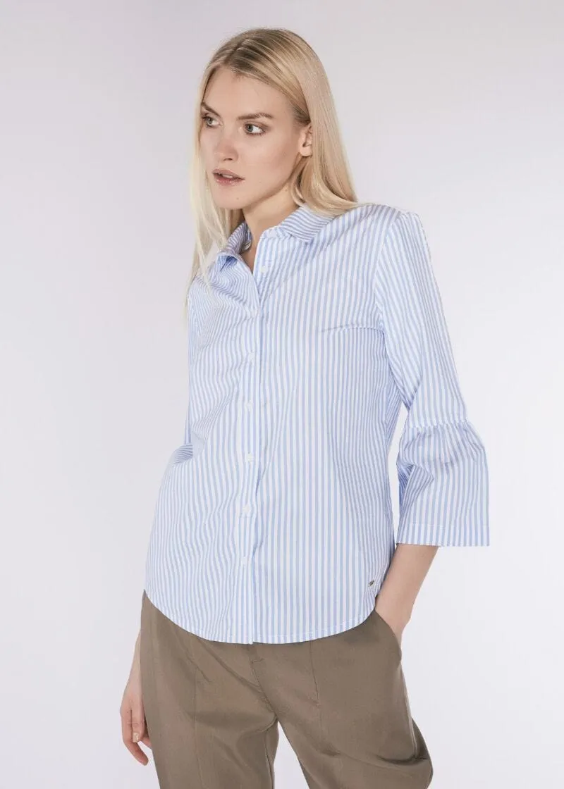 Camicia in popeline di cotone a righe