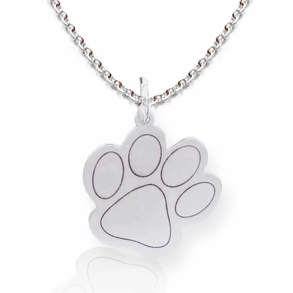 Collana con ciondolo zampetta in argento 925