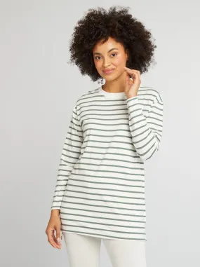 T-shirt lunga morbida - BIANCO